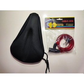 Resim Jelli Sele Kılıfı ve Bisiklet Kilidi Zhon12 x 80 MM 2'li Siyah - Kırmızı 