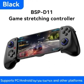 Resim MAGIC BLOCK Mobil Oyun Kumandası Hall Etkisi Joystick ile, Kablosuz 5.2 için Çoklu Platform Kablosuz Gamepad, Ergonomik Tasarım, Tendonitis Önleme Turbo/Macro, Çift Titreşimli Teleskopik Oyun Tutucu (Siyah/Beyaz) 