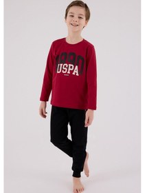 Resim U.S. Polo Assn. U.s. Polo Assn Erkek Çocuk Bordo Pijama Takımı 5274-48739 Bordo 