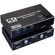 Resim Gplus 4kvm221 4k Hdmı 2.0 Usb Hdcp 2.2 Edıd Hdr 2 Port Kvm Switch 