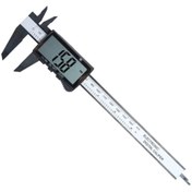 Resim Genel Markalar 150mm Dijital Kumpas - 3 Düğmeli Geniş Ekran Kalınlık Ölçer - Kutulu + Yedek Pil 