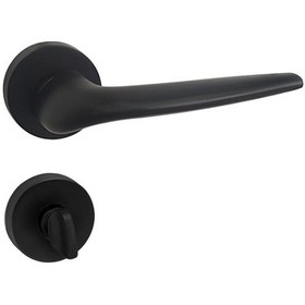 Resim Doğanlar Raket Mat Siyah Rozetli Kapı Kolu Takım-wc Kol Pk001dgn0098 Renkli 