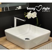 Resim One Tezgah Üstü Çanak Kare Model Lavabo 46 x 46 Cm 