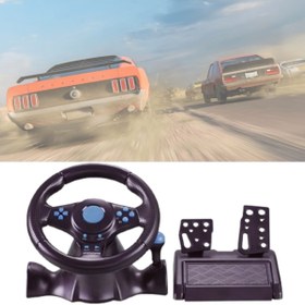 Resim gaman Pc Gaming Pro 90 Derece Direksiyon Seti Vites Gaz Fren Direksiyon 23 Cm Direksyon Usb Tak Çalıştır 
