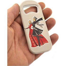 Resim Adige - Çerkes Oynayan Çift Baskılı Magnet Açacak Çok Renkli 