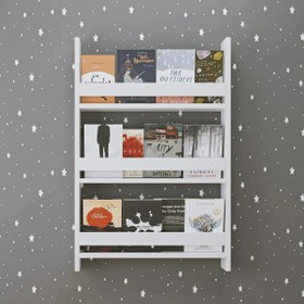 Resim Artemis Montessori Tarzı Çocuk Odası 3 Raflı Kitaplık Beyaz 