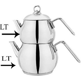 Resim Schafer Çelik Çaydanlık Takımı Ortaboy Metal Saplı Gri 