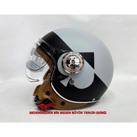 Resim Nero Tk-06 Şefaf Vizörlü Yarım Açık Kask Mat S2 