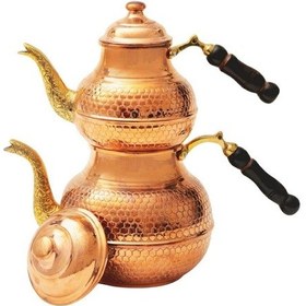 Resim Baklava Büyük Ağır Çaydanlık Kırmızı 