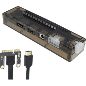 Resim Alfais 4250 Mini PCI-E Ekspress V8.0 Harici Ekran Kartı ATX Power Takma Aparatı 