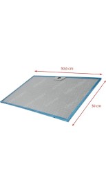 Resim İcanpares Silverline Uyumlu En 50,6 cm Boy 30 cm - Arka Tırnak 11,5 cm Aspiratör Davlumbaz Metal Yağ Filtresi 