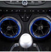 Resim Youmex Chevrolet Camaro 2017-2021 Klima Menfezi Kapak - Mavi Alüminyum Dekoratif Çerçeve 
