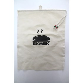 Resim Emtory Home Büyük Boy Sıcak Ekmek Baskılı Askılı Büzgülü Ekmek Torbası 50X40CM 