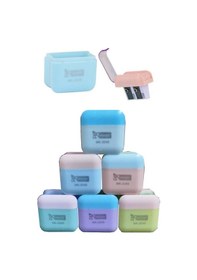 Resim Kalemtıraş Çift Bıçaklı Hazneli 6 Renk 1 Paket Mk-2040 Pastel Renkler İki Bıçaklı Jumbo Kalemtraş Kalem Açaçagı Plastik 