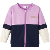 Resim Name İt Desenli Bebek Lila Sweatshırt NMFLARKE BOXY SWEAT CARD BRU 