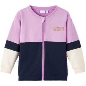 Resim Name İt Desenli Bebek Lila Sweatshırt NMFLARKE BOXY SWEAT CARD BRU 