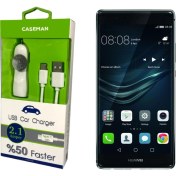 Resim Case Man Huawei P9 Plus Araç Şarj Cihazı Adaptör + Data Kablosu Hızlı Şarj Özellikli 