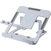 Resim Fuchsia F28 Ayarlanabilir Katlanabilir 8 Kademeli Laptop Standı Telefon Tutacağı 