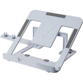 Resim Fuchsia F28 Ayarlanabilir Katlanabilir 8 Kademeli Laptop Standı Telefon Tutacağı 