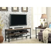 Resim Reto Design Endüstriyel Tekerlekli Tv Sehpası 