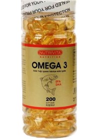 Resim Nutrivita Nutrition Omega 3 Balıkyağı 200 Softgel 