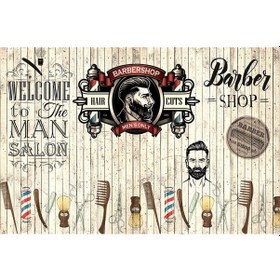 Resim Berber-Kuaför Salonu Özel Tasarım Duvar Kağıdı 