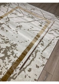 Resim Yağmurser Halı Altın Varaklı 200x290 Ebatlı+yumuşak Halı 