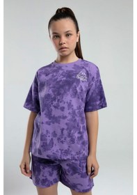 Resim Kappa 362415 Kız Çocuk Tie-dye Şort Bermuda Pijama Takım Lila 