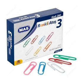 Resim Mas Renkli Ataş 28 mm Pvc Kaplı Mas 280 