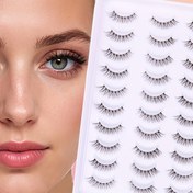 Resim 20 Çift Doğal Kıvırcık Hafif ve Yumuşak Uçlar İnce Yarım Göz Çapraz Kabarık 13mm 