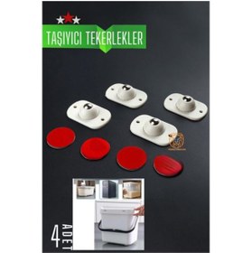 Resim mrpurple HSNET Bilyeli Mini Taşıyıcı Tekerlek Seti 360D Yapışkanlı 