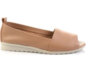 Resim Mat Taba Hakiki Deri Kadın Espadril K01582664003 Taba 