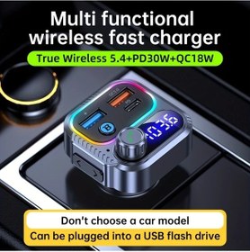 Resim Cordial Araba Kablosuz Hızlı Şarj Cihazı 54w Usb Kart Aydınlatmalı Ekran Eller Serbest Arama 