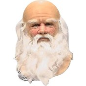 Resim Yetişkinler İçin Cadılar Bayramı Maskeleri, Lateks Beyaz Sakallı Noel Baba Maskesi, Çocuklar Ve Yetişkinler İçin Sevimli Noel Maskesi, Cosplay Kostümlü Noel Partisi Karnavalı İçin Tam Yüz Maskeleri Diğer 
