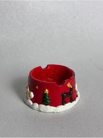 Resim Yılbaşı Desenli Mini Küllük Kül Tablası Yeni Yıl Hediyelik 