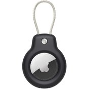 Resim Buff Tagsafe Rope Steel Taşınabilir Anahtarlık Airtag Kılıf Black 