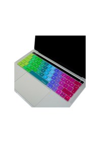 Resim Apple Uyumlu MacBook Pro Klavye Koruyucu Türkçe Q A1706 A1989 A2159 A1707 A1990 İle Dazzle Pembe Yeşil 
