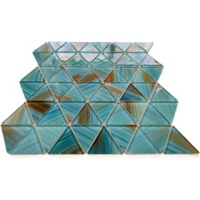 Resim MozaiKristaL Mutfak tezgah arası ve tüm yüzeyler için A. Turkuaz Kristal Mozaik ( 1 Kutu=11 File=1 m2 Fiyatıdır) 