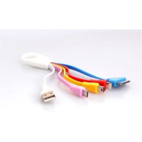 Resim S-Link Ip-535 Iphone 4/5 + Micro + Mini USB 4 in 1 Universal Şarj Kablosu 