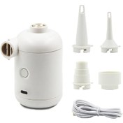 Resim Yaozixa Beyaz Usb Düdükli Çift Fonksiyonlu Hava Pompa - Şişirme Ve Vakumlama, Dış Mekan Taşınabilir, Abs Malzeme, 140l/dakika Hız 