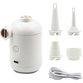 Resim Yaozixa Beyaz Usb Düdükli Çift Fonksiyonlu Hava Pompa - Şişirme Ve Vakumlama, Dış Mekan Taşınabilir, Abs Malzeme, 140l/dakika Hız 