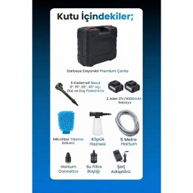 Resim Luord-Store 21V 4000MAH Li-Ion Kablosuz Yıkama Tabancası (Siyah) 