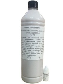 Resim ERBAYLAR POLYESTER Döküm Tipi Kalsitli Polyester Reçine 1.5 KG+Dondurucu+Karıştırma Çubuğu 