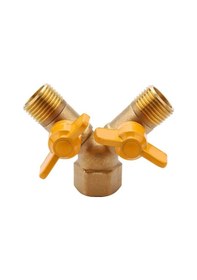 Resim Vkemall Kalın Bakır Gaz Vana Seti - 4 Parçalı Y Tipi Üç Yollu Vana, Doğalgaz Ve Sıcak Su Sistemleri İçin 