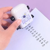Resim 1 adet, İki bir arada Çift Silindirli Rastgele Çarpma Damgası, Öğrenci Pratik Matematik Hesaplama Soru Oluşturucu Silindir Damga, Okula Dönüş Öğrenme Malzemeleri 