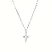 Resim Cross Star Shape Kolye Erkekler Için 