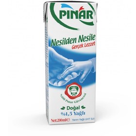 Resim Pınar Yarım Yağlı Süt 200 ml 