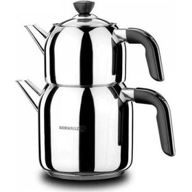 Resim Korkmaz A079-01 Kappa Mega Çaydanlık Takımı Siyah 