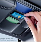 Resim Xuweiwei Siyah 1 Adet Araba Güneşlik Düzenleyici Mendil Tutucu Kart Saklama Alanlı Premium Pvc Çok Fonksiyonlu Gözlük Klipsi 