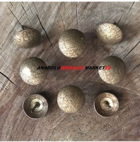 Resim Çelik 22 MM Mat Antik Sarı Kabara Raptiye Koltuk Çivisi 30Adet 